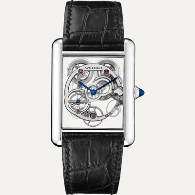 cartier tank skeleton|cartier tank hand wound.